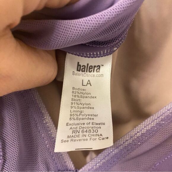 WEISSMAN solo Dance lavender purple Costume lyrical Scallop Hem Dress LA adult - Picture 9 of 12